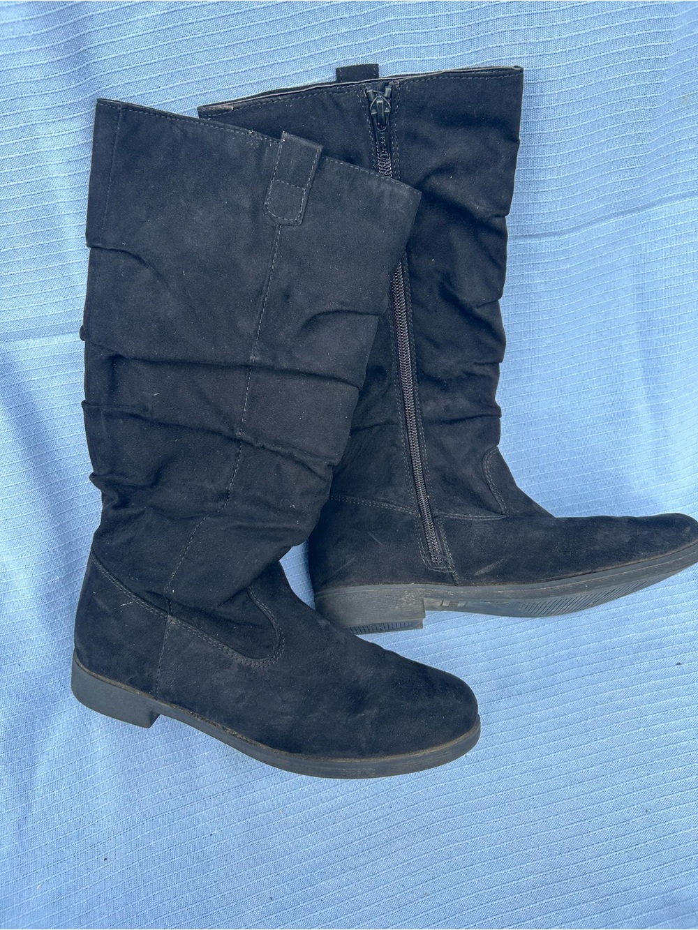 Place Black Slouchy Mid-Calf Kids Boots